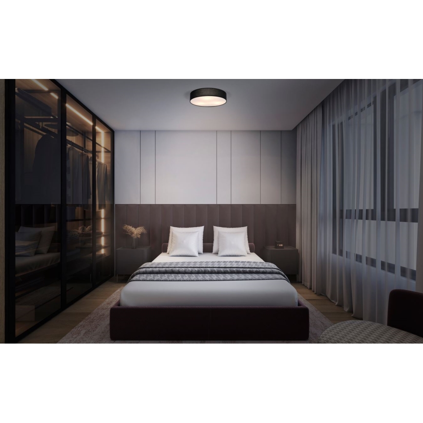 Osram - Stropna svetilka ORBIS PARIS 3xE27/25W/230V premer 48 cm črna