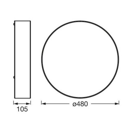 Osram - Stropna svetilka ORBIS PARIS 3xE27/25W/230V premer 48 cm kremna