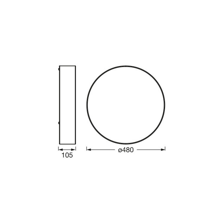 Osram - Stropna svetilka ORBIS PARIS 3xE27/25W/230V premer 48 cm kremna