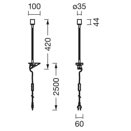 Osram - Svetilka s sponko CLIP TUBE FLEX 1xGU10/5W/230V matni krom