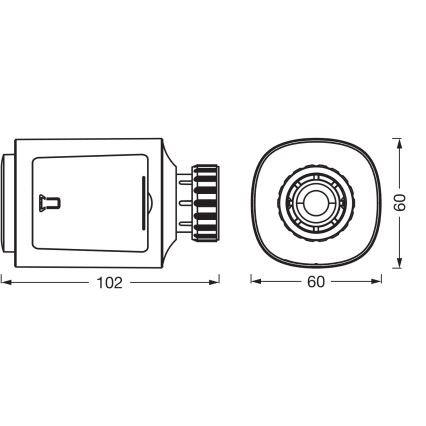 Osram - Termostatska glava SMART+ 3xAA Wi-Fi