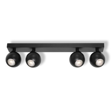 Osram - Točkovna svetilka SPOT SPHERAL 4xGU10/6W/230V črna