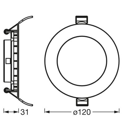 Osram - vgradna LED stropna svetilka SLIM LED/8W/230V 4000K
