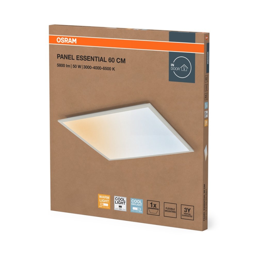 Osram - LED vgradni stropni panel ESSENTIAL LED/50W/230V 3000/4000/6500K 60x60 cm bela