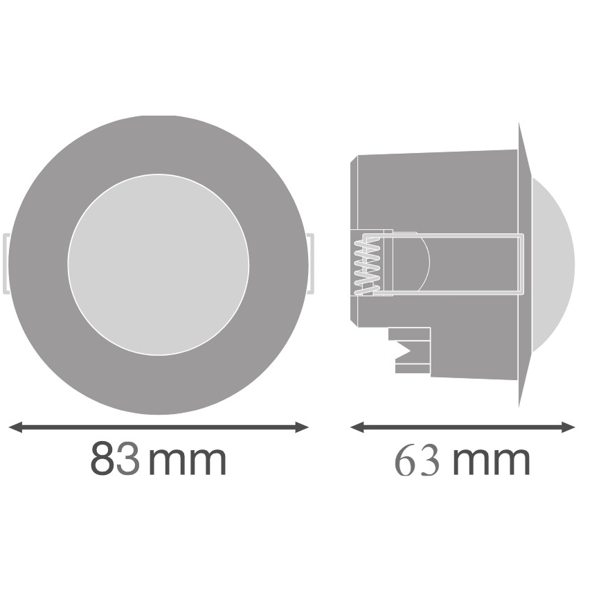 Osram - vgradni senzor gibanja 360° FLUSH 230V, bela