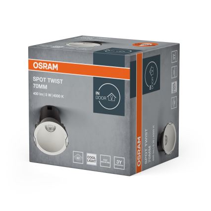 Osram - Vgradno LED stropno svetilo SPOT TWIST LED/5W/230V 4000K premer 7 cm belo