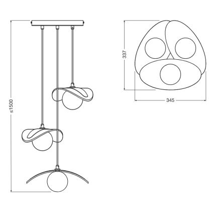 Osram - Viseča svetilka na kablu DECOR PEARL 3xG9/5W/230V bež