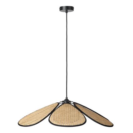 Osram - Viseča svetilka na kablu DECOR RATTAN 1xE27/15W/230V premer 69 cm bež/črna