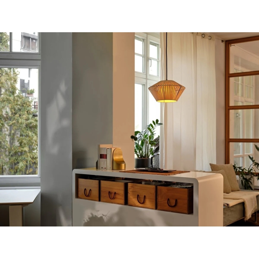 Osram - Viseča svetilka na kablu DECOR STRIPES 1xE27/10W/230V premer 30,5 cm bež