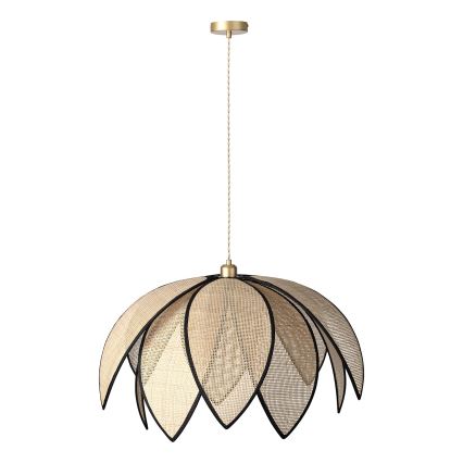 Osram - Viseča svetilka na vrvici DECOR RATTAN 1xE27/15W/230V, premer 67 cm, bež/črna