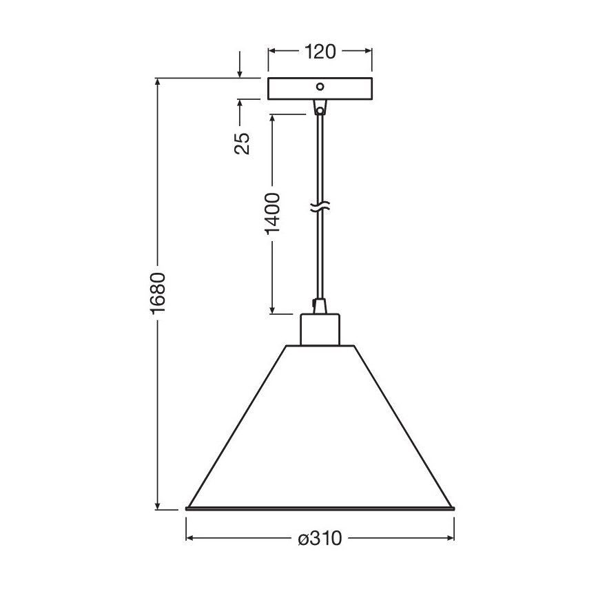 Osram - viseča svetilka PULP 1x E27/9W/230V, Ø 31 cm