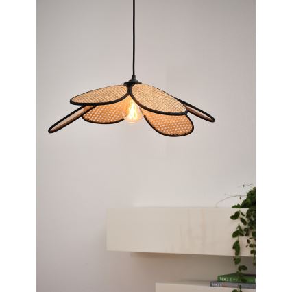 Osram - Viseča svetilka z obesnim kablom DECOR RATTAN 1xE27/15W/230V Ø 58 cm bež/črna