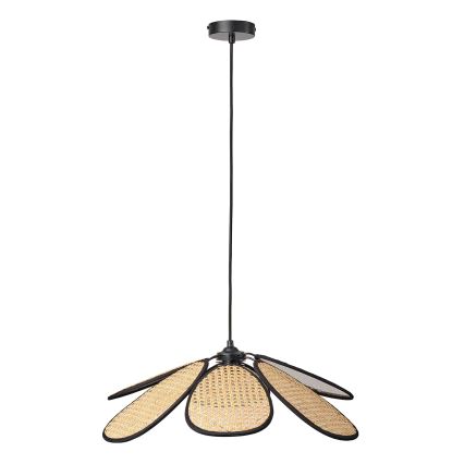 Osram - Viseča svetilka z obesnim kablom DECOR RATTAN 1xE27/15W/230V Ø 58 cm bež/črna