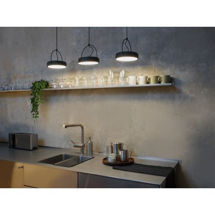 Osram - Viseči LED lestenec na kablu DECOR PUCK 3xLED/12W/230V črna