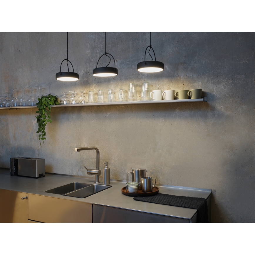 Osram - Viseči LED lestenec na kablu DECOR PUCK 3xLED/12W/230V črna