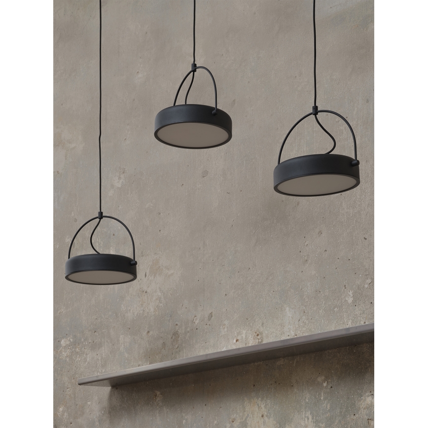 Osram - Viseči LED lestenec na kablu DECOR PUCK 3xLED/12W/230V črna