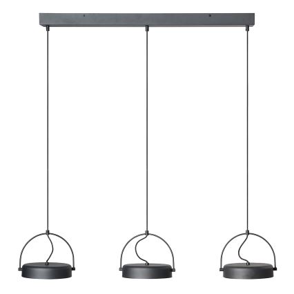 Osram - Viseči LED lestenec na kablu DECOR PUCK 3xLED/12W/230V črna