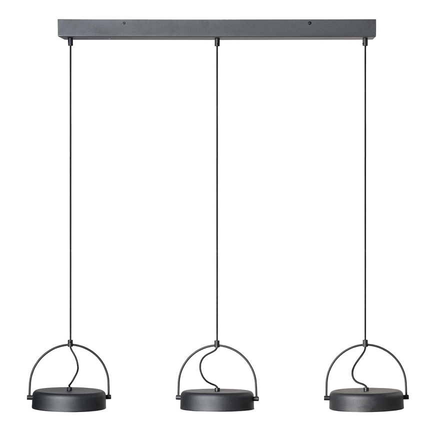 Osram - Viseči LED lestenec na kablu DECOR PUCK 3xLED/12W/230V črna