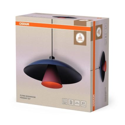 Osram - Viseči lestenec na kablu DECOR FLYING MUSHROOM 1xE27/25W/230V, premer 50 cm, modra