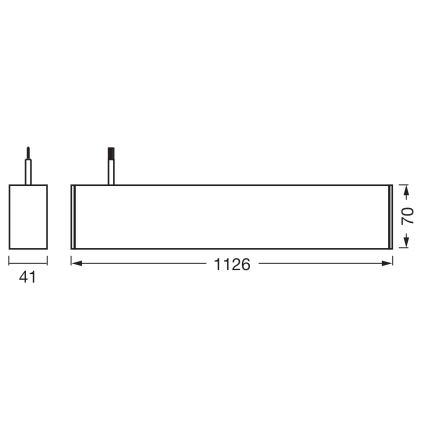 Osram - zatemljiv LED lestenec na kablu OFFICE LINE LED/42W/230V 4000K 112,6 cm bela