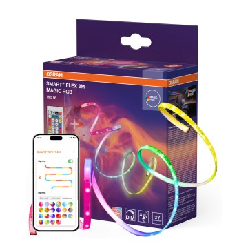 Osram - Zatemljiv LED RGB trak SMART+ MAGIC FLEX 3m LED/15,5W/230V Wi-Fi + daljinski upravljalnik