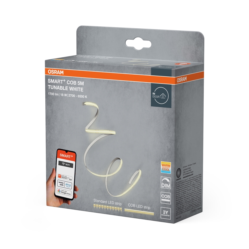 Osram - zatemljiv LED trak SMART+ COB 5m LED/18W/230V 2700-6500K Wi-Fi