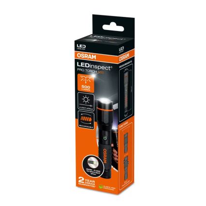 Osram - zatemnljiva polnilna LED svetilka LEDINSPECT PRO TORCH 500 LED/6W/3,7V 2200 mAh IP44