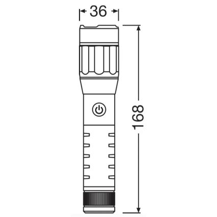 Osram - zatemnljiva polnilna LED svetilka LEDINSPECT PRO TORCH 500 LED/6W/3,7V 2200 mAh IP44