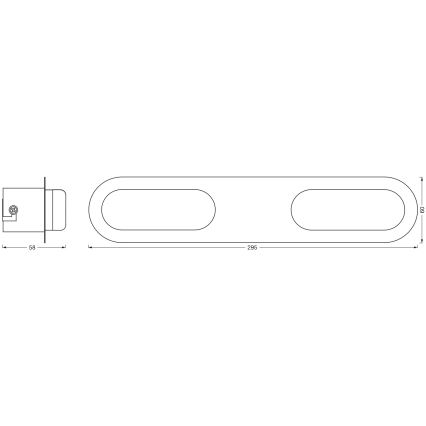 Osram - LED zatemnjevalna kopalniška stenska svetilka SMART+ DUPLO LED/15W/230V 3000-6500K IP44 Wi‑Fi