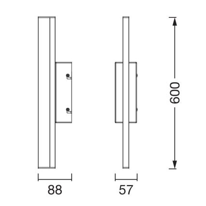 Osram - Zatemnjiva LED osvetlitev za ogledalo ORBIS MIRROR LED/10W/230V 3000/4000K 60 cm IP44