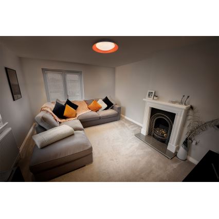 Osram - LED stropna svetilka z možnostjo zatemnitve ORBIS PLATE LED/35W/230V, premer 43 cm, oranžna/črna