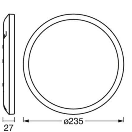 Osram - Zatemnjevalna LED stropna svetilka ORBIS ULTRA SLIM LED/15W/230V 3000K premer 23,5 cm črna