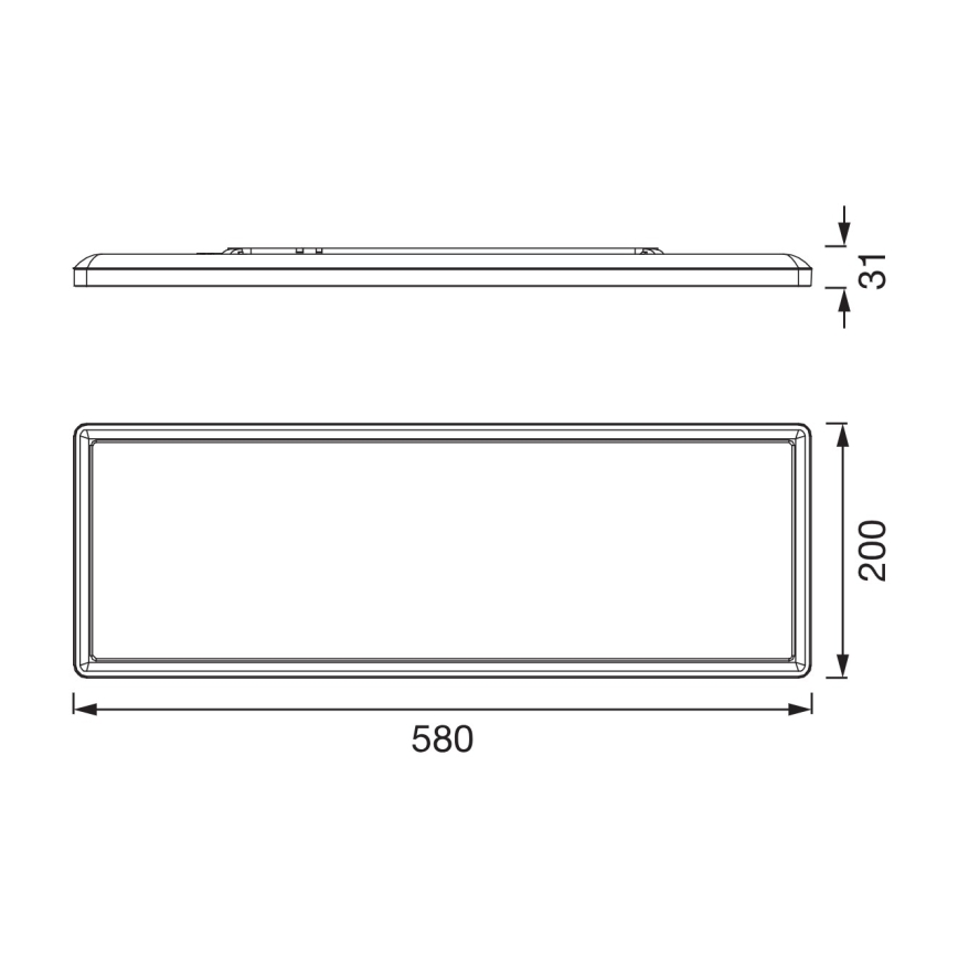 Osram - LED zatemnjiva stropna svetilka za kopalnico PLANON EASYFIX LED/24W/230V 2600-6000K 20x58 cm IP54 bela + daljinski upravljalnik