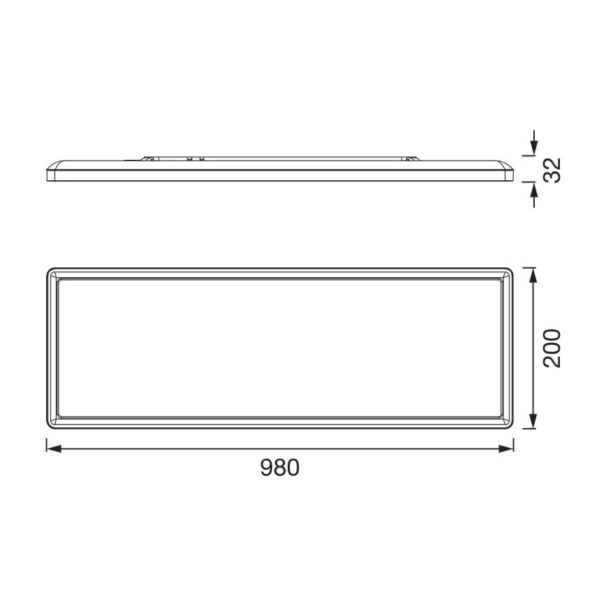 Osram - LED zatemnjiva stropna svetilka za kopalnico PLANON EASYFIX LED/30W/230V 2600-6000K 20x98 cm IP54 črna + daljinski upravljalnik