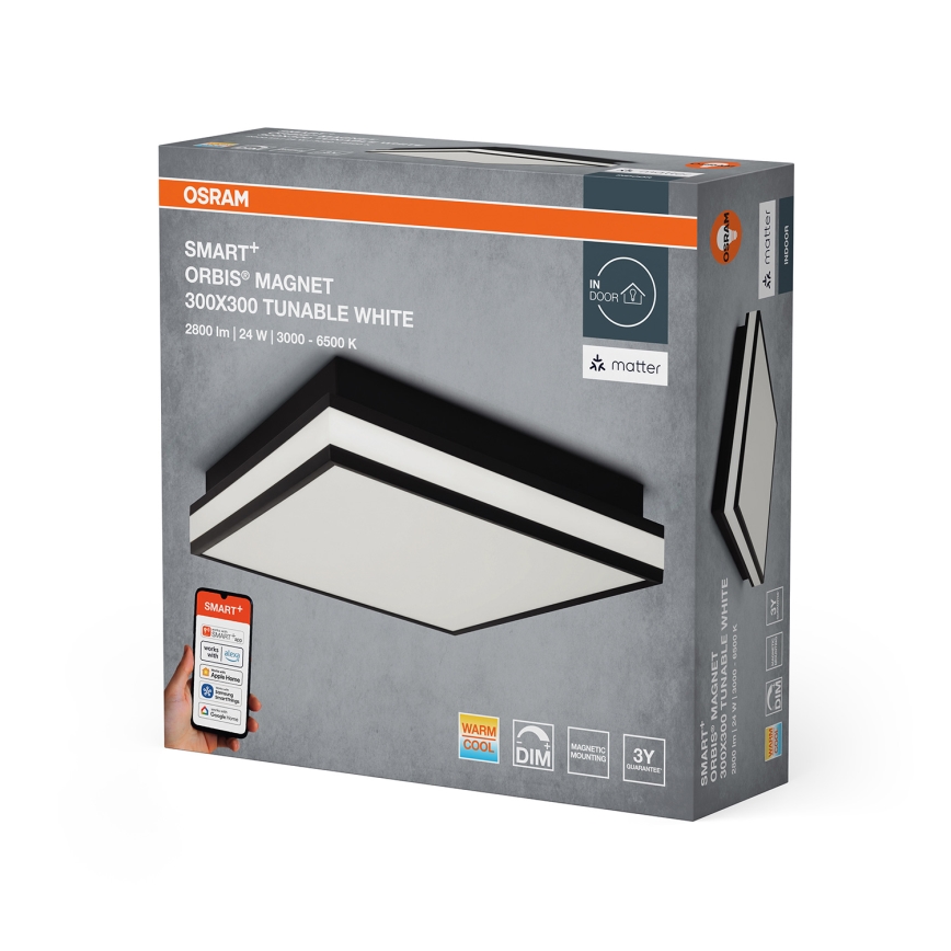 Osram - Stropna LED svetilka SMART+ MAGNET z zatemnitvijo LED/24W/230V 30x30 cm 3000-6500K Wi-Fi