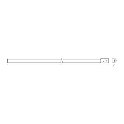 Osram - LED zatemnljivo svetilo za pod omarico s senzorjem gibanja BATTEN LED/16W/230V 2700/4000/6500K 119,1 cm belo