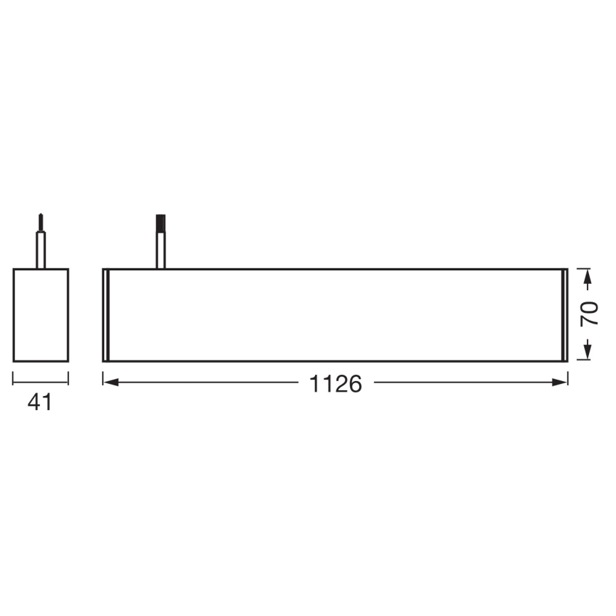 Osram - LED zatemljiv lestenec na kablu OFFICE LINE LED/42W/230V 4000K 112,6 cm črna