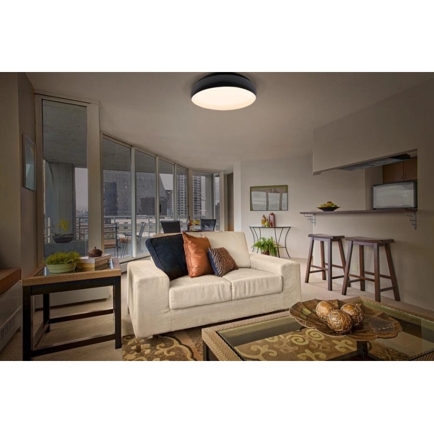 Osram - LED zatemnjivo stropno svetilo ORBIS LIVIA LED/24W/230V premer 43 cm črna/bela