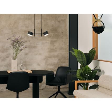 Osram - LED lestenec z možnostjo zatemnitve na kablu DECOR KYOTO 2xLED/10W/230V CRI 90 črn