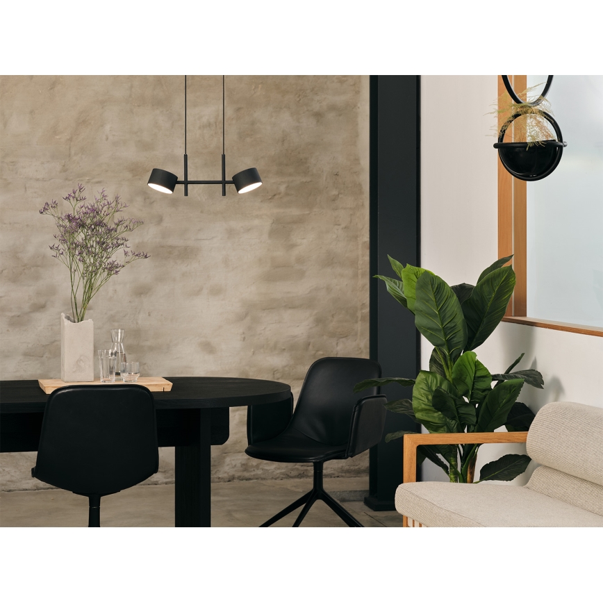 Osram - LED lestenec z možnostjo zatemnitve na kablu DECOR KYOTO 2xLED/10W/230V CRI 90 črn