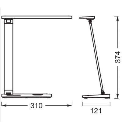Osram - LED zatemnjevalna namizna svetilka OFFICE LINE LED/17W/230V 3000/4000/6500K bela