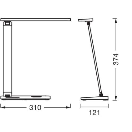 Osram - Zatemnljiva LED namizna svetilka OFFICE LINE LED/7W/230V 3000/4000/6500K črna