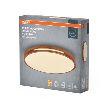 Osram - zatemnljiva LED stropna svetilka ORBIS WOODBURRY LED/16W/230V, premer 30 cm