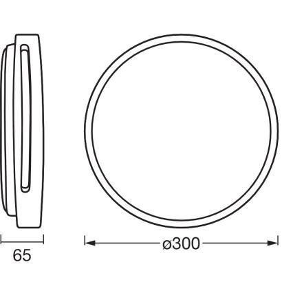 Osram - zatemnljiva LED stropna svetilka ORBIS WOODBURRY LED/16W/230V, premer 30 cm