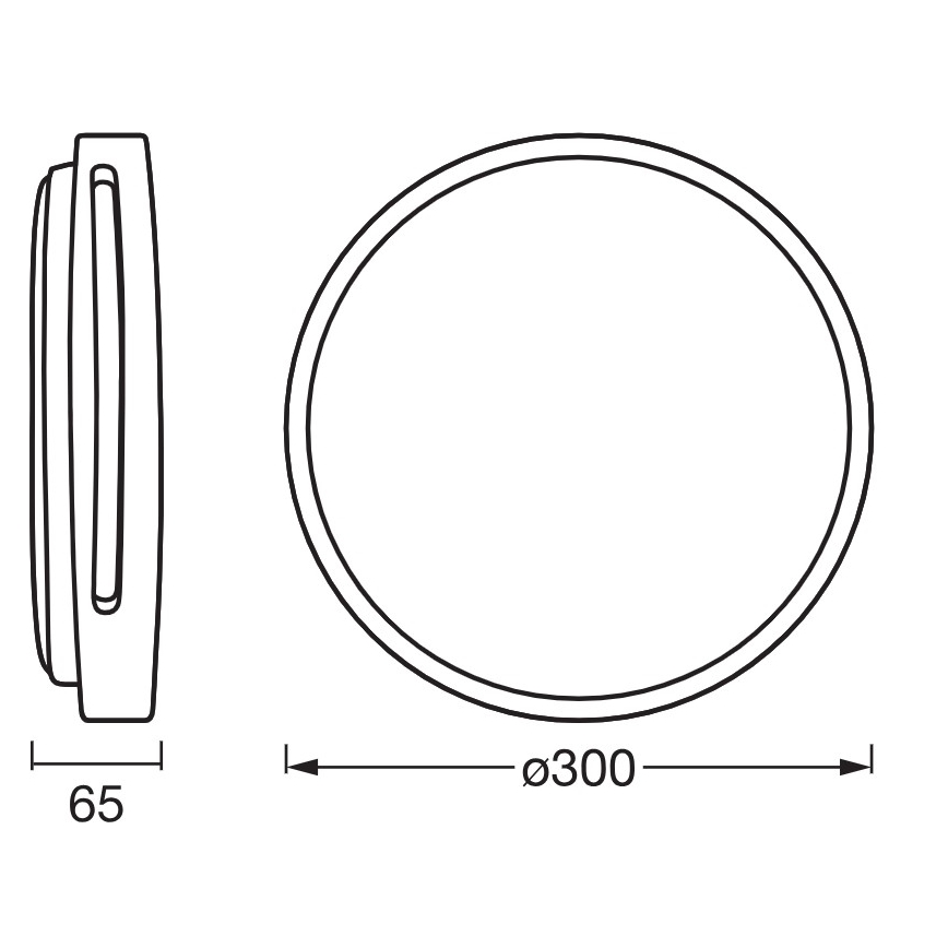 Osram - zatemnljiva LED stropna svetilka ORBIS WOODBURRY LED/16W/230V, premer 30 cm