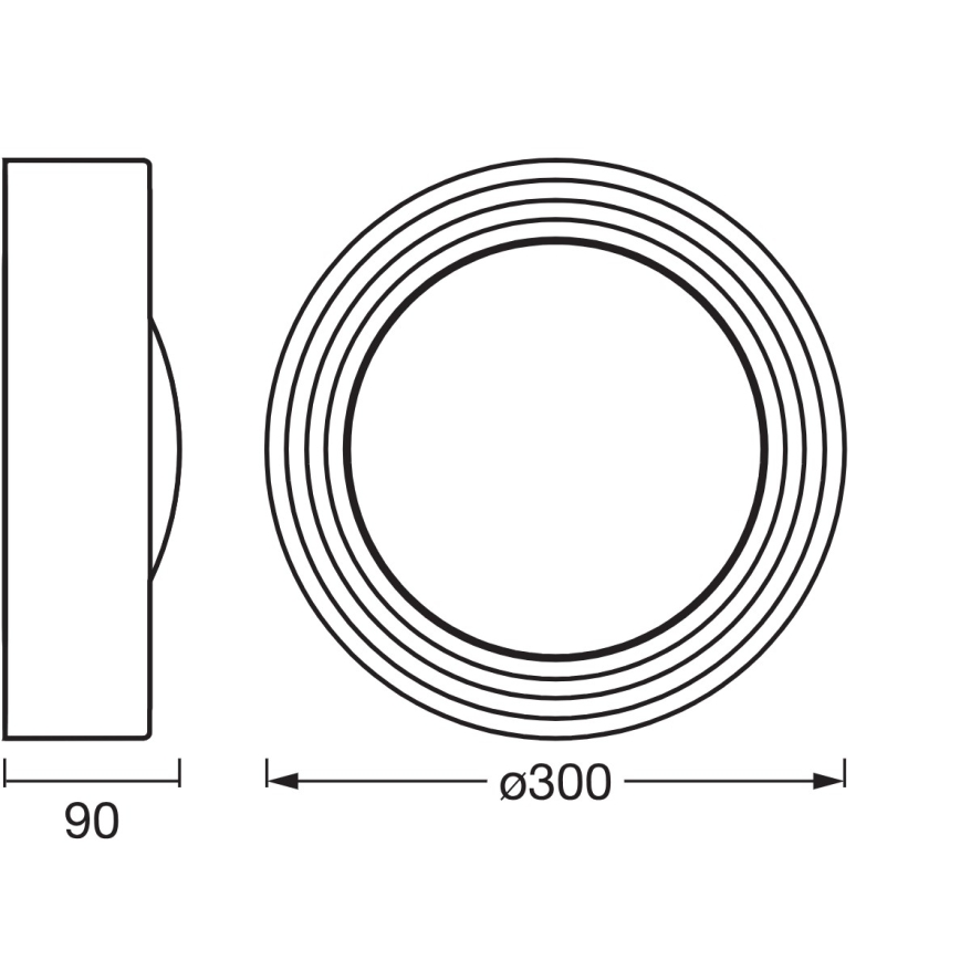 Osram - Zatemnjiva LED stropna svetilka ORBIS CONCRETE LED/13W/230V, premer 30 cm, siva/beton