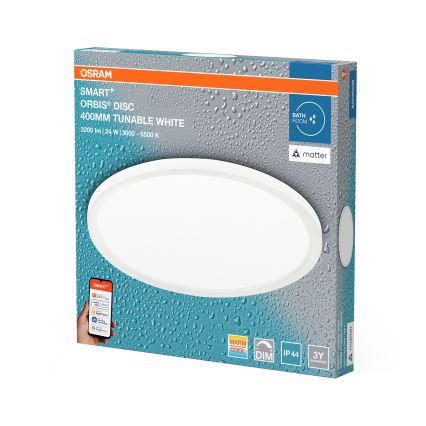 Osram - LED zatemnljivo kopalniško stropno svetilo SMART+ DISC LED/24W/230V 3000-6500K IP44 Wi-Fi