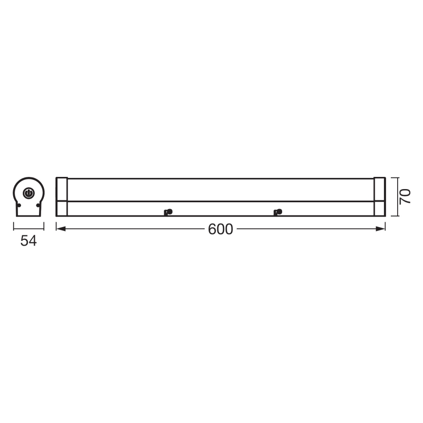 Osram - Zatemnjiva LED osvetlitev za ogledalo ORBIS TUBE LED/12W/230V 60 cm IP44 sijajni krom