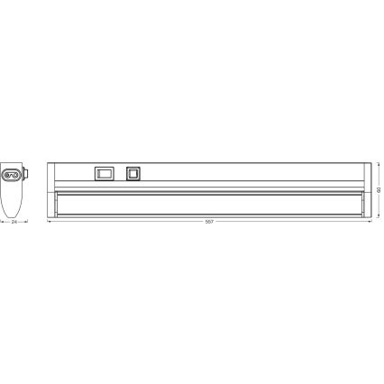 Osram - LED zatemnljivo svetilo za pod omarico LINEAR TURN LED/10W/230V 3000/4000/6500K 55 cm belo
