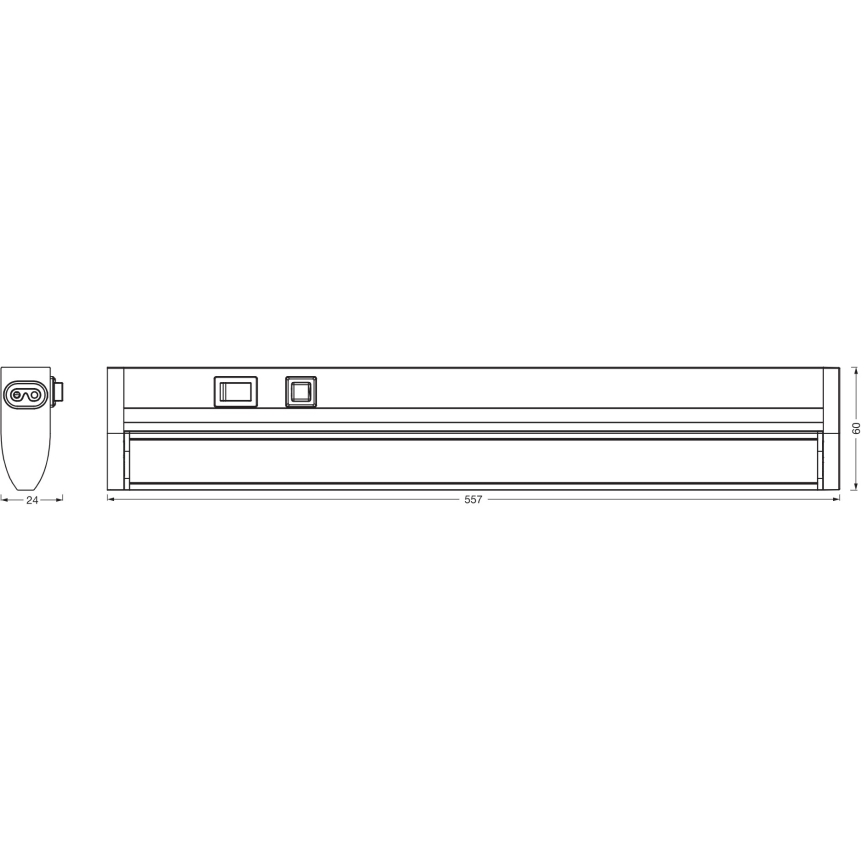 Osram - LED zatemnljivo svetilo za pod omarico LINEAR TURN LED/10W/230V 3000/4000/6500K 55 cm belo